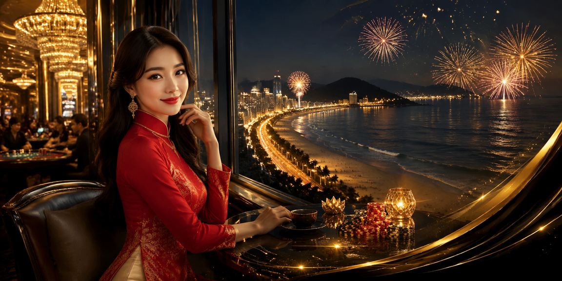 Người dùng Vũng Tàu mặc áo dài xem kèo cá cược và nhận khuyến mãi trên điện thoại